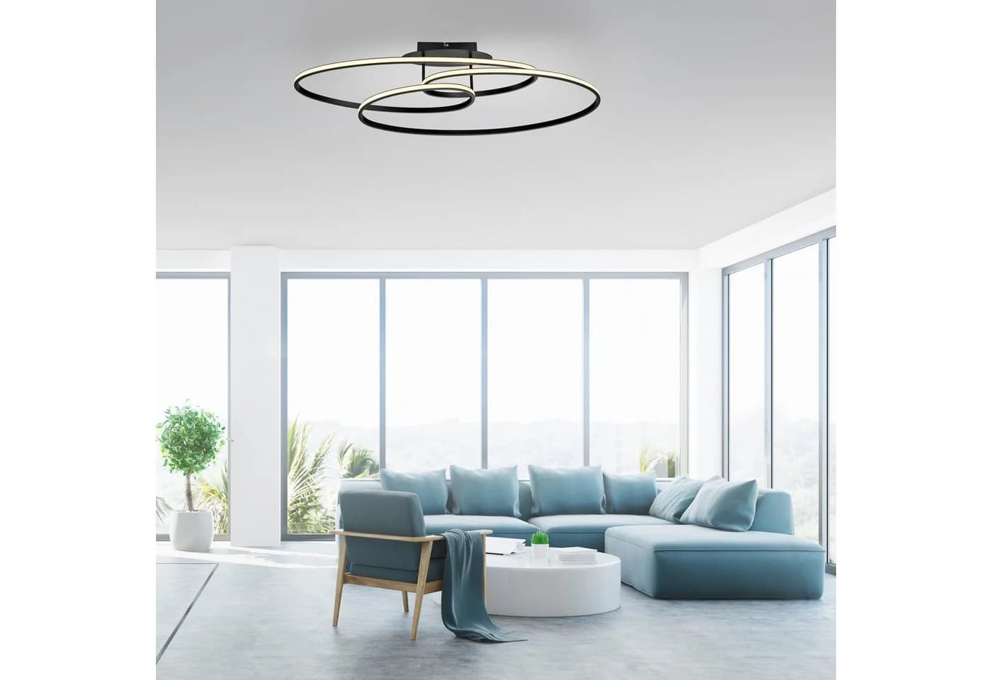 JUST LIGHT Deckenleuchte LUMACA LED Warmweiß