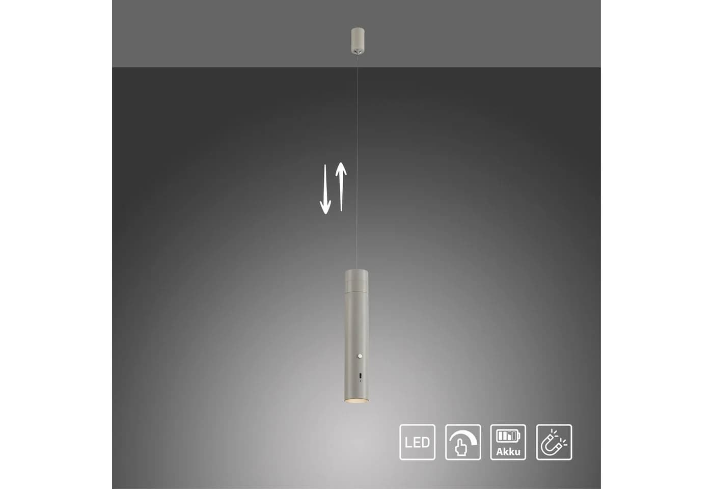 JUST LIGHT Pendelleuchte ATTACH Beige Akku LED Dimmbar - Bild 2