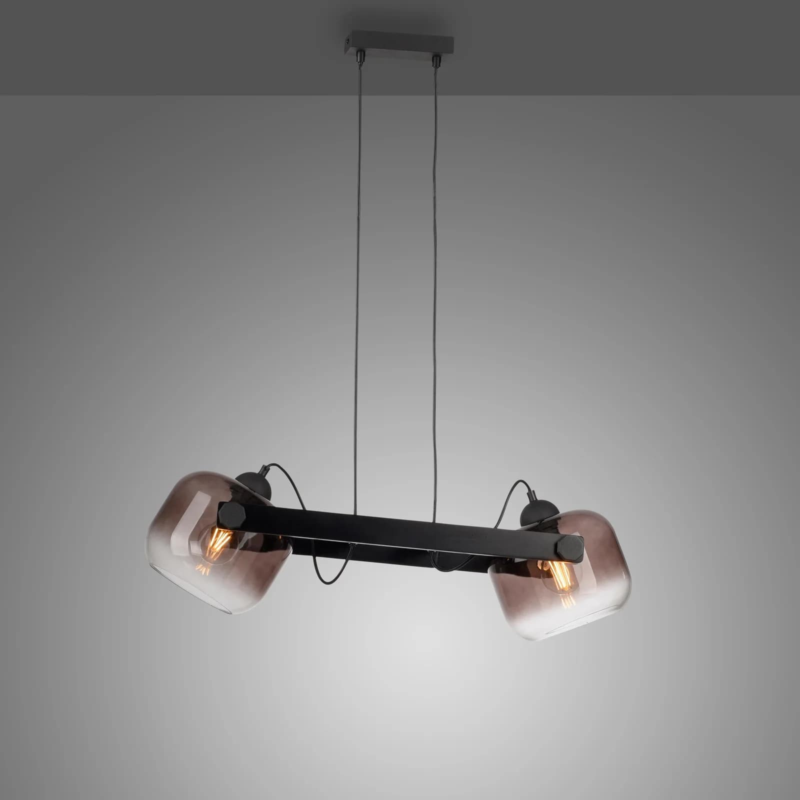 JUST LIGHT Pendelleuchte CUP 2.0 Schwarz Industriell