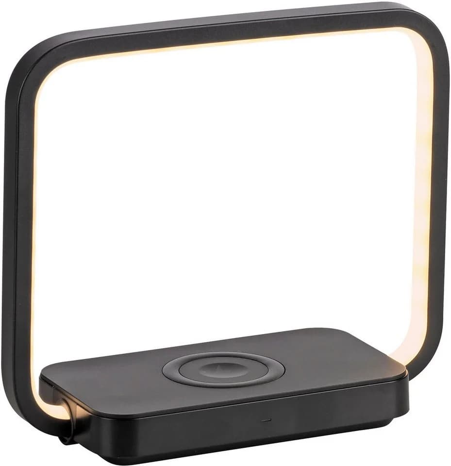 JUST LIGHT Tischleuchte OMARI Schwarz LED Touchdimmer Kabelloses Laden - Bild 2