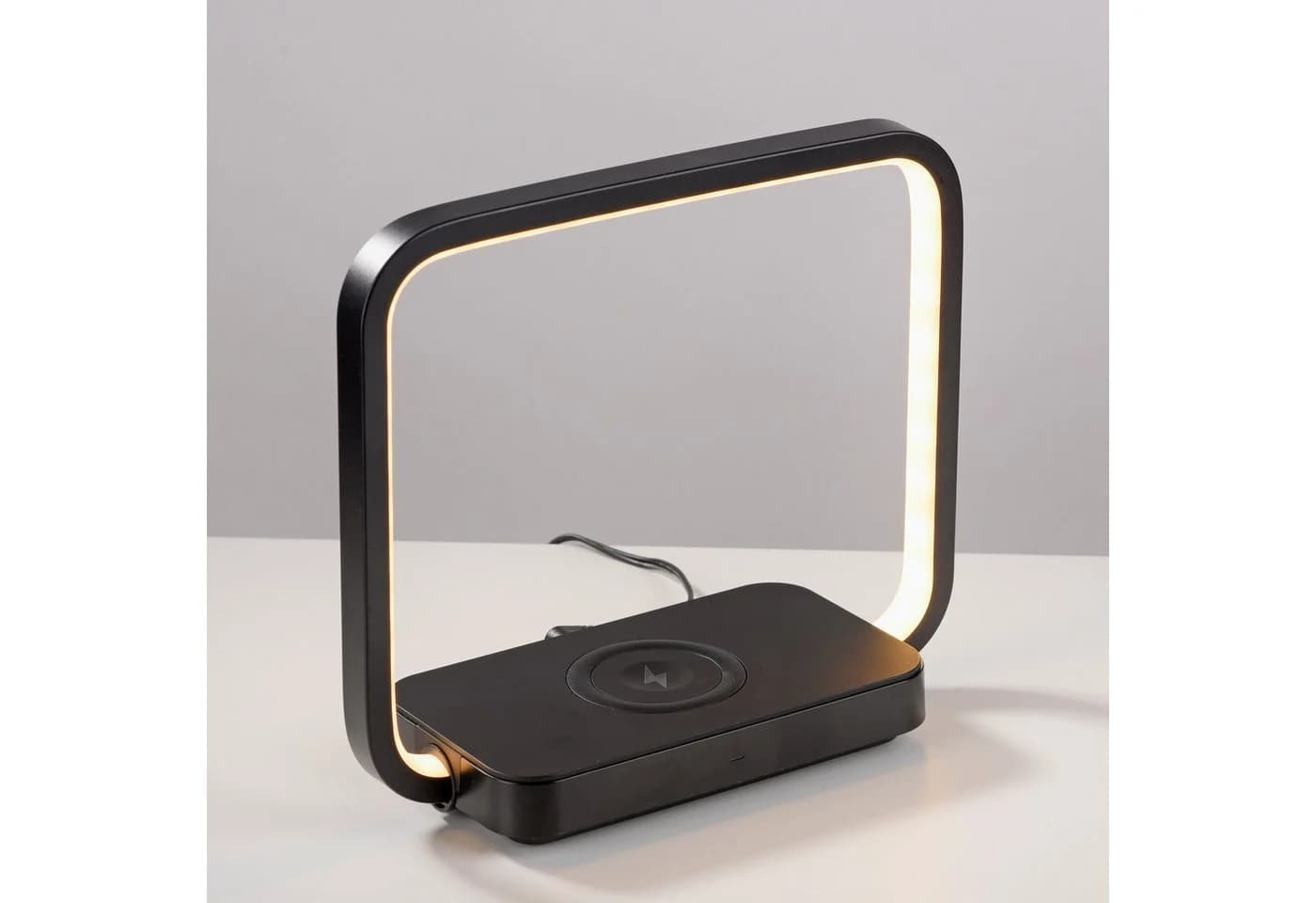 JUST LIGHT Tischleuchte OMARI Schwarz LED Touchdimmer Kabelloses Laden - Bild 3