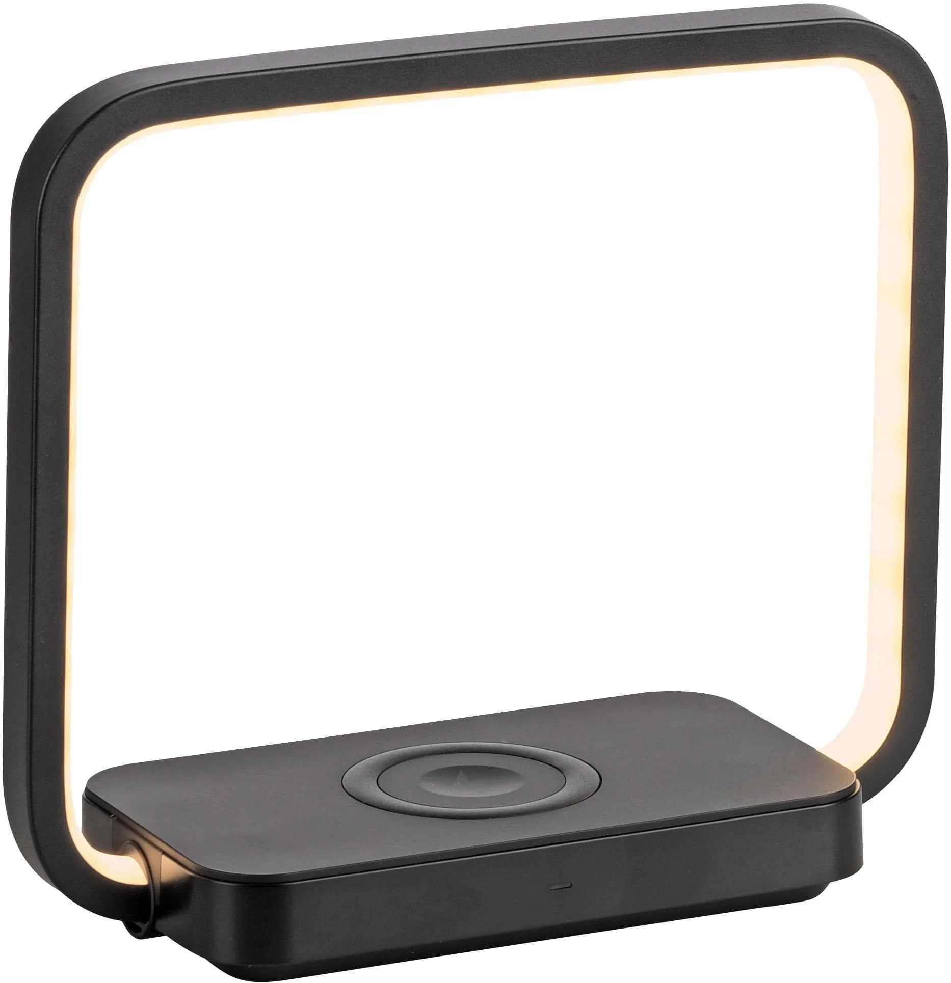 JUST LIGHT Tischleuchte OMARI Schwarz LED Touchdimmer Kabelloses Laden - Bild 5