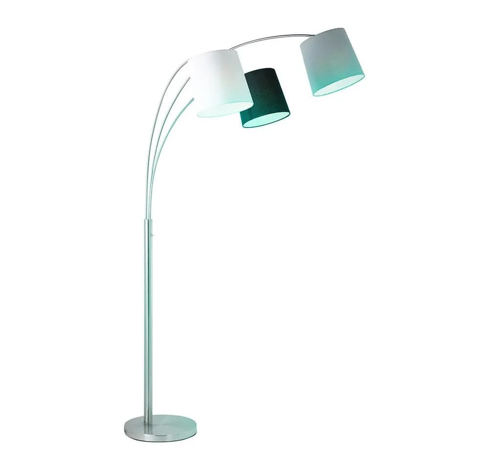 Moderne Stehlampe aus Eisen und Stoff - Bild 2
