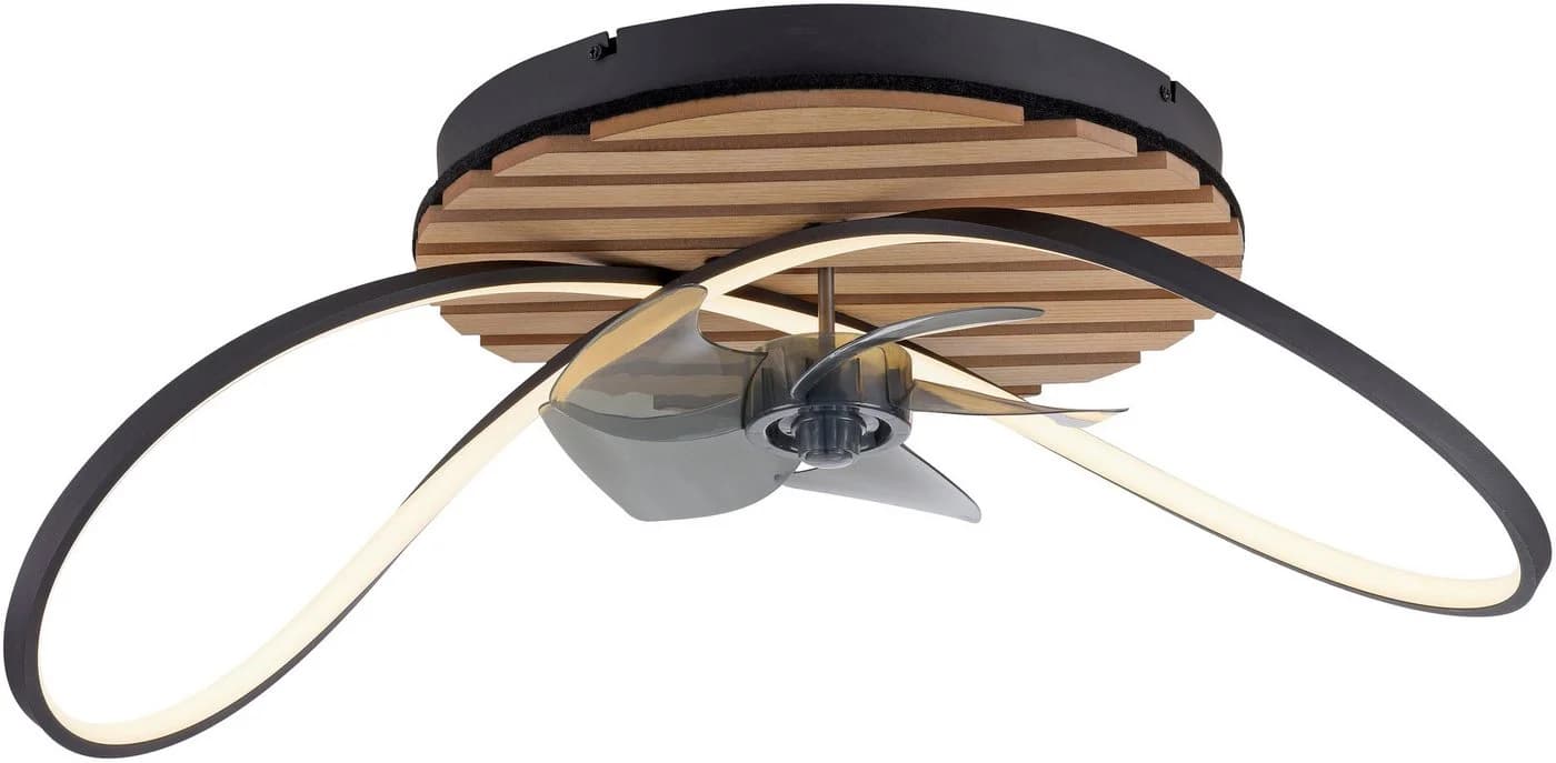 OTTO home Deckenleuchte Ullii mit Ventilator und Akustikpaneele Braun - Bild 4
