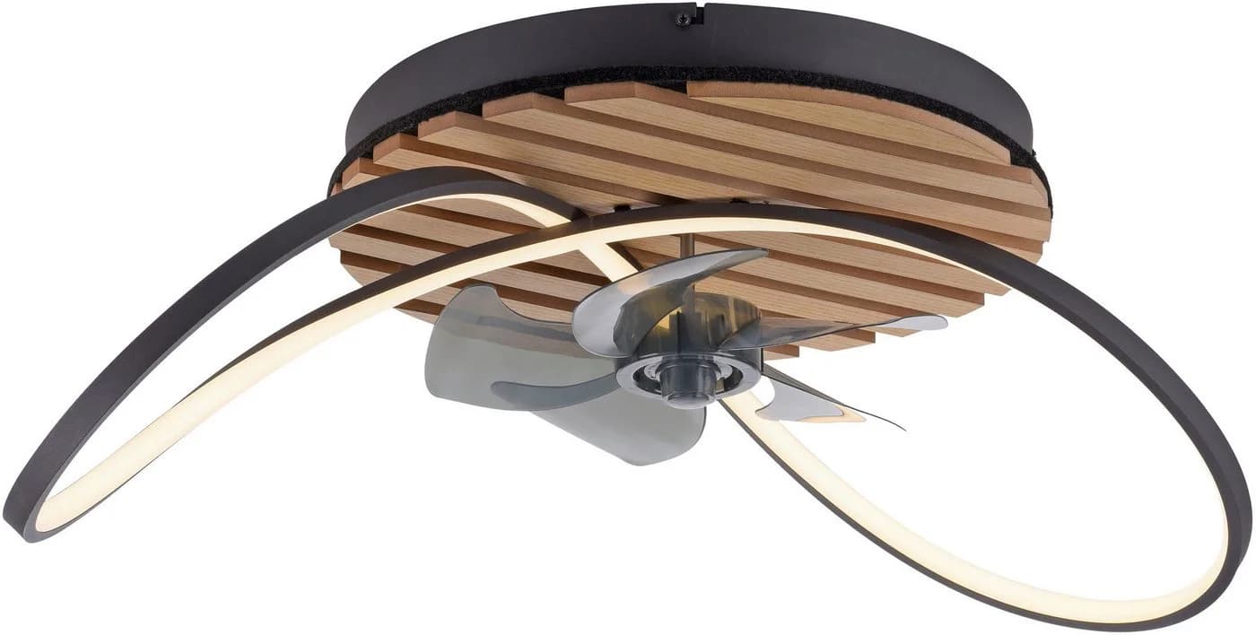 OTTO home Deckenleuchte Ullii mit Ventilator und Akustikpaneele Braun - Bild 5