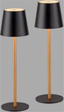 JUST LIGHT LED Tischleuchte EURIA 2er Set Schwarz Gold Bild 3