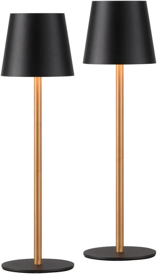 JUST LIGHT LED Tischleuchte EURIA 2er Set Schwarz Gold - Bild 4