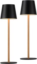 JUST LIGHT LED Tischleuchte EURIA 2er Set Schwarz Gold Bild 5
