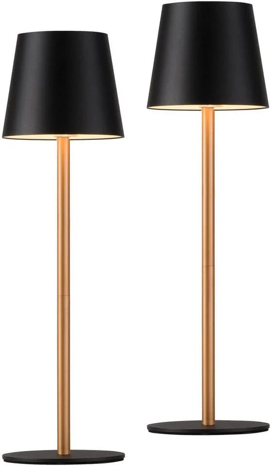JUST LIGHT LED Tischleuchte EURIA 2er Set Schwarz Gold - Bild 5