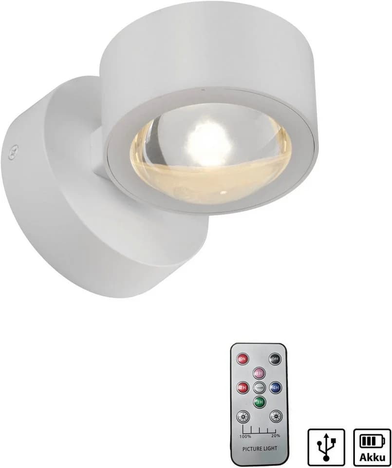 JUST LIGHT LED Wandleuchte AKKU-CHIA Weiß Dimmbar - Bild 5