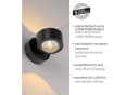 SCHÖNER WOHNEN LED-Wandlampe Chia Schwarz Up/Down Bild 5