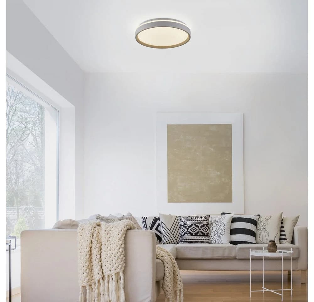 JUST LIGHT LED Deckenleuchte MIO Sand CCT Fernbedienung Dimmbar