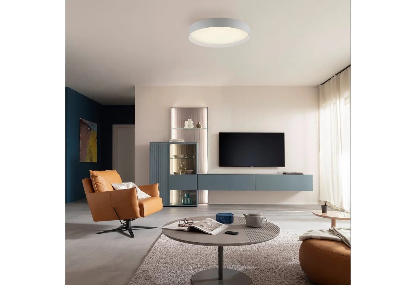 LED Deckenleuchte TAVOLI Weiß Rund 49cm