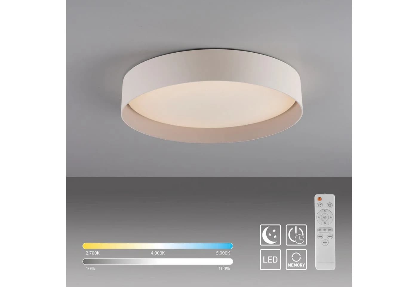 SCHÖNER WOHNEN-Kollektion LED Deckenleuchte TAVOLI CCT 2700-5000K dimmbar - Bild 5
