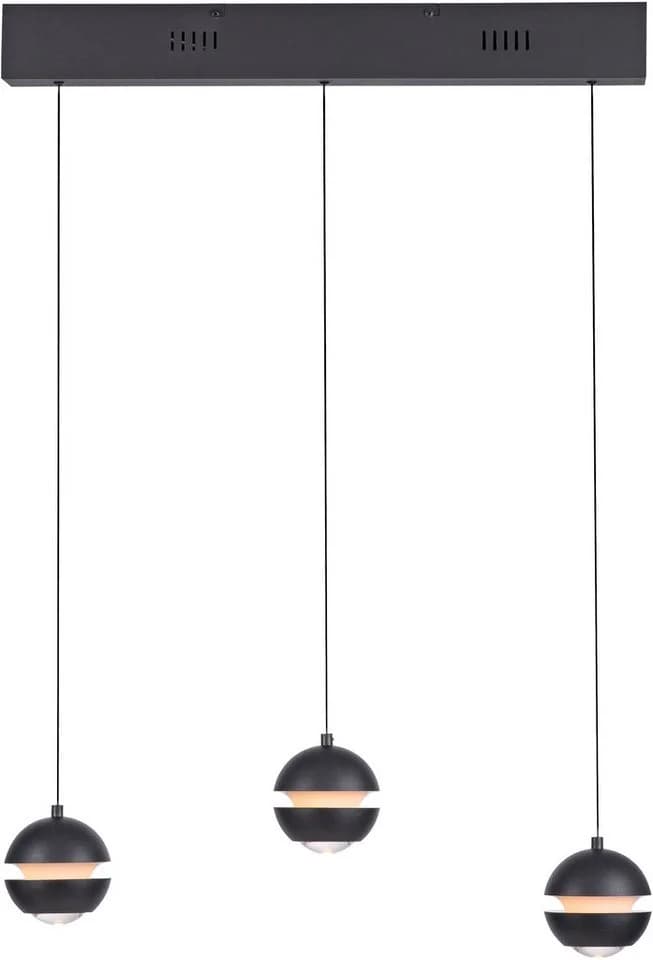 SCHÖNER WOHNEN LED-Hängelampe Lini Schwarz 3-fl. lang 3.000K - Bild 2