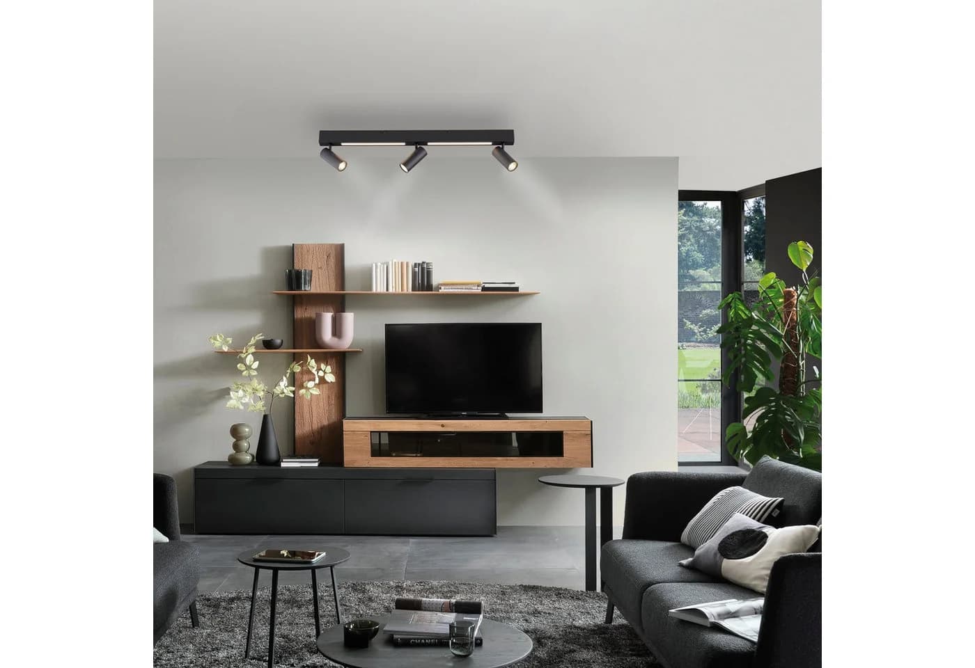 LED Deckenleuchte DANTE schwarz 3 Spots Schöner Wohnen Kollektion