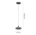 SCHÖNER WOHNEN LED-Hängelampe Posh 1-fl. Rauchglas 3.000 K Bild 5