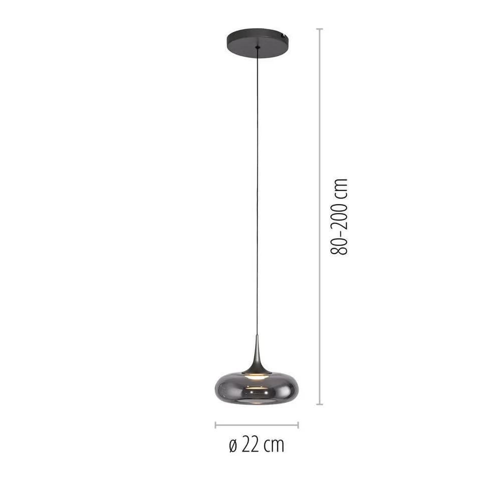 SCHÖNER WOHNEN LED-Hängelampe Posh 1-fl. Rauchglas 3.000 K - Bild 5
