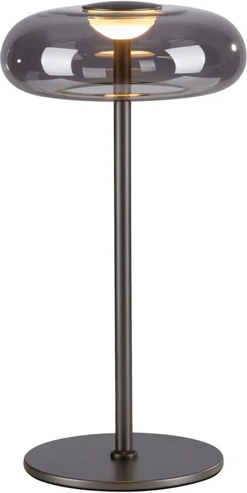 JUST LIGHT LED Tischleuchte Posh SW, dimmbar, Memoryfunktion, 1xLED-Board, Rauchglas - Bild 2