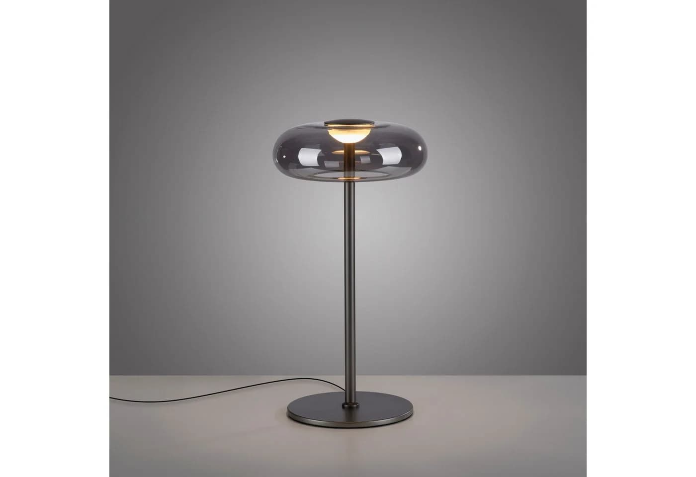 JUST LIGHT LED Tischleuchte Posh SW, dimmbar, Memoryfunktion, 1xLED-Board, Rauchglas - Bild 5