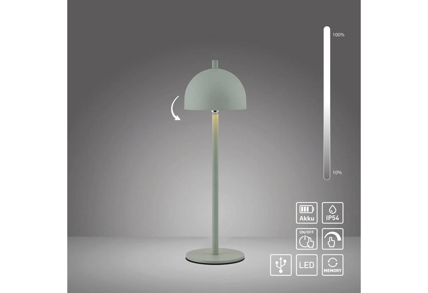 SCHÖNER WOHNEN LED-Akku-Tischlampe Bellies Frühlingserwachen Dimmbar - Bild 4