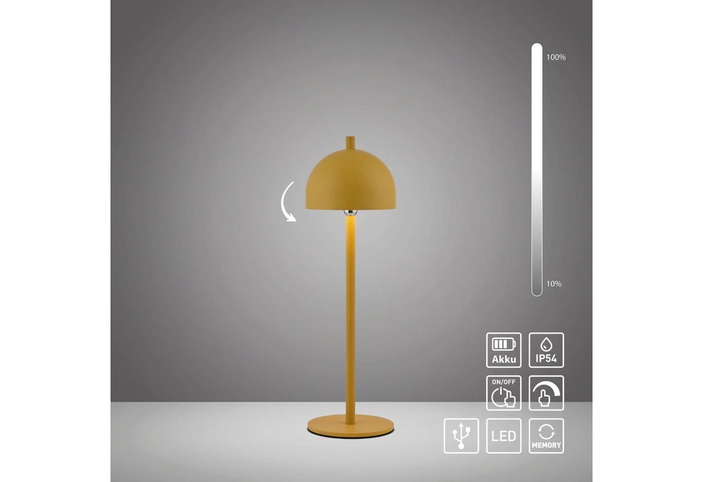 SCHÖNER WOHNEN LED-Akku-Tischlampe Bellies Blütenzauber IP54 - Bild 5