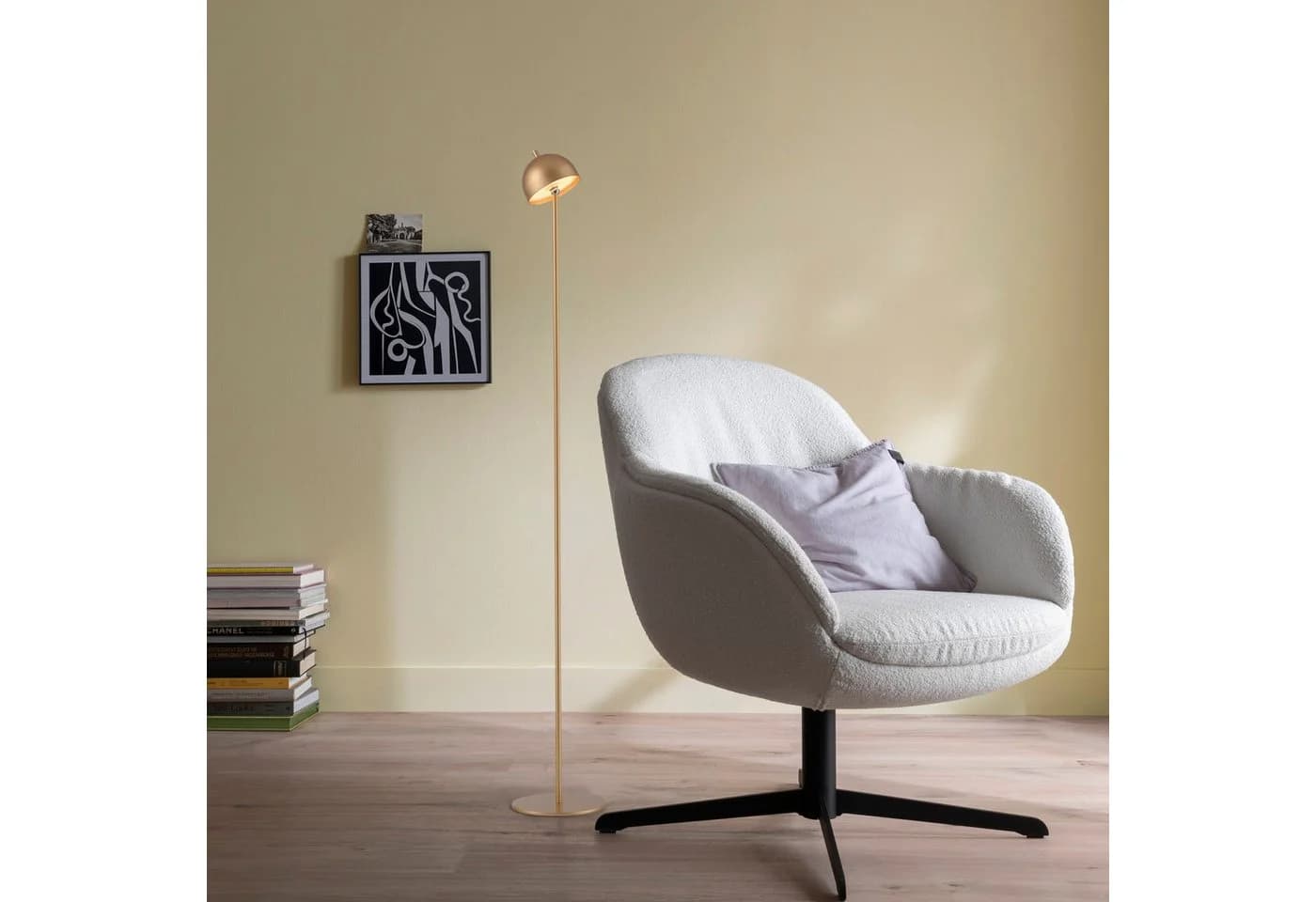 Schöner Wohnen LED-Akku-Stehlampe Bellies Goldfarben IP54