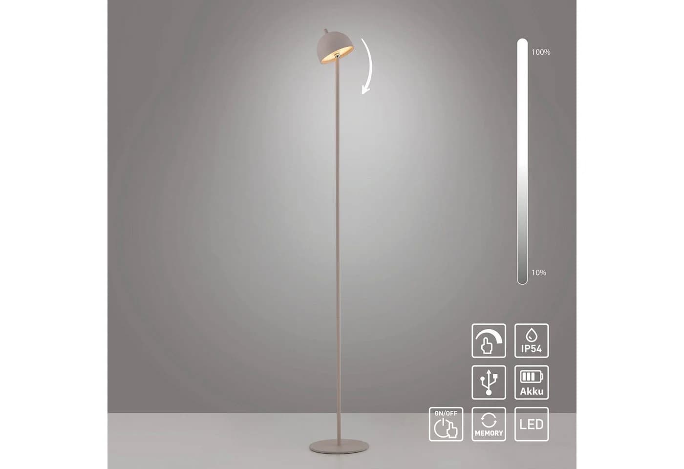 SCHÖNER WOHNEN LED-Akku-Stehlampe Bellies IP54 - Bild 2