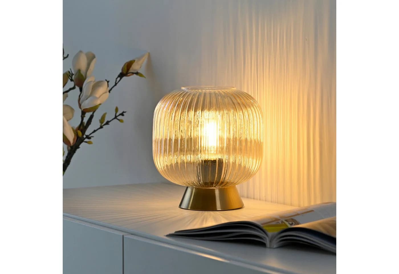 Schöner Wohnen Tischleuchte Nami Sand LED Tischlampe