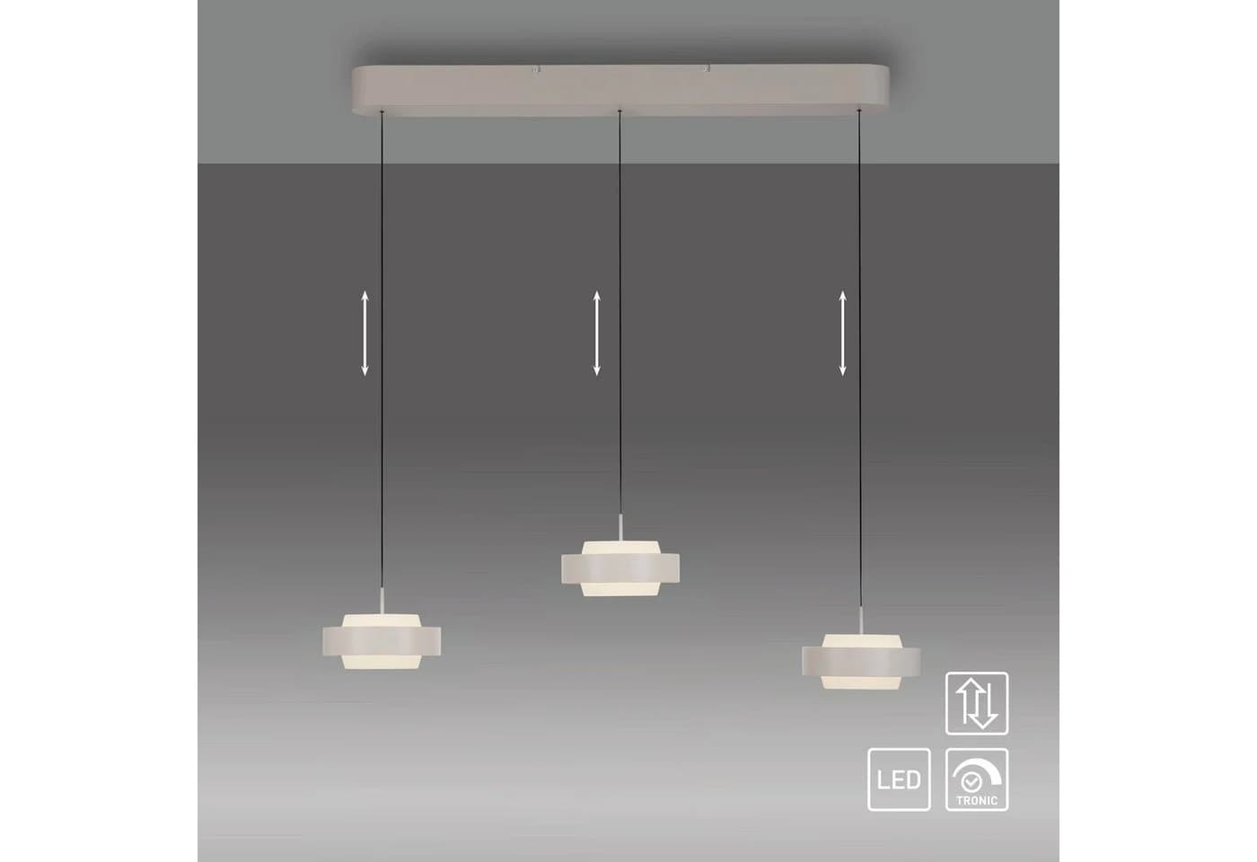 SCHÖNER WOHNEN LED-Hängelampe Elmo, Sandbrise, 3-fl., 3000 K - Bild 4