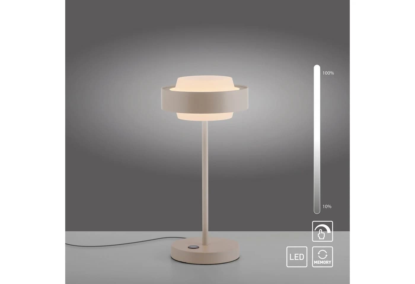 Tischleuchte SCHÖNER WOHNEN ELMO Beige - Bild 5