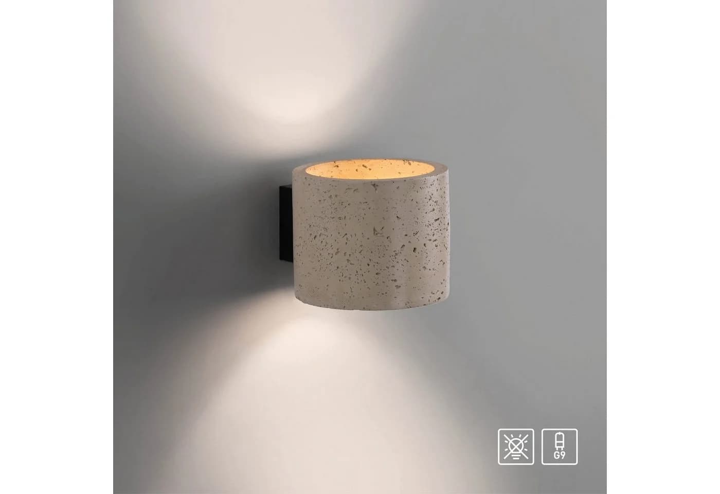 SCHÖNER WOHNEN Wandleuchte Traventa Beige Up/Down G9 - Bild 4