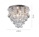 JUST LIGHT LED Deckenleuchte Kulunka 4xG9 Kristall Chrom Bild 5