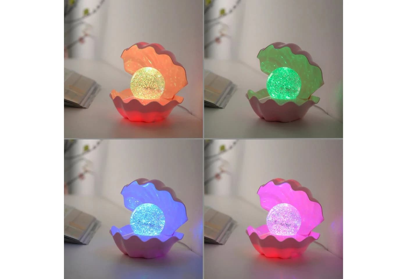 JUST LIGHT LED Tischleuchte ARIELLE rosa mit Farbwechsler und Glitzereffekt - Bild 5