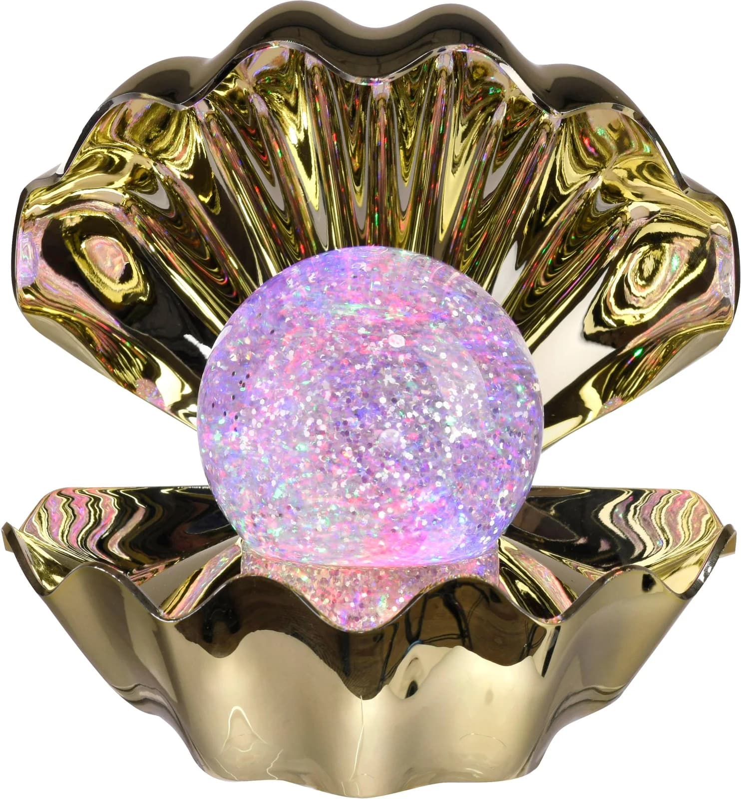 JUST LIGHT LED Tischleuchte ARIELLE Gold Glaskugel Glitzereffekt