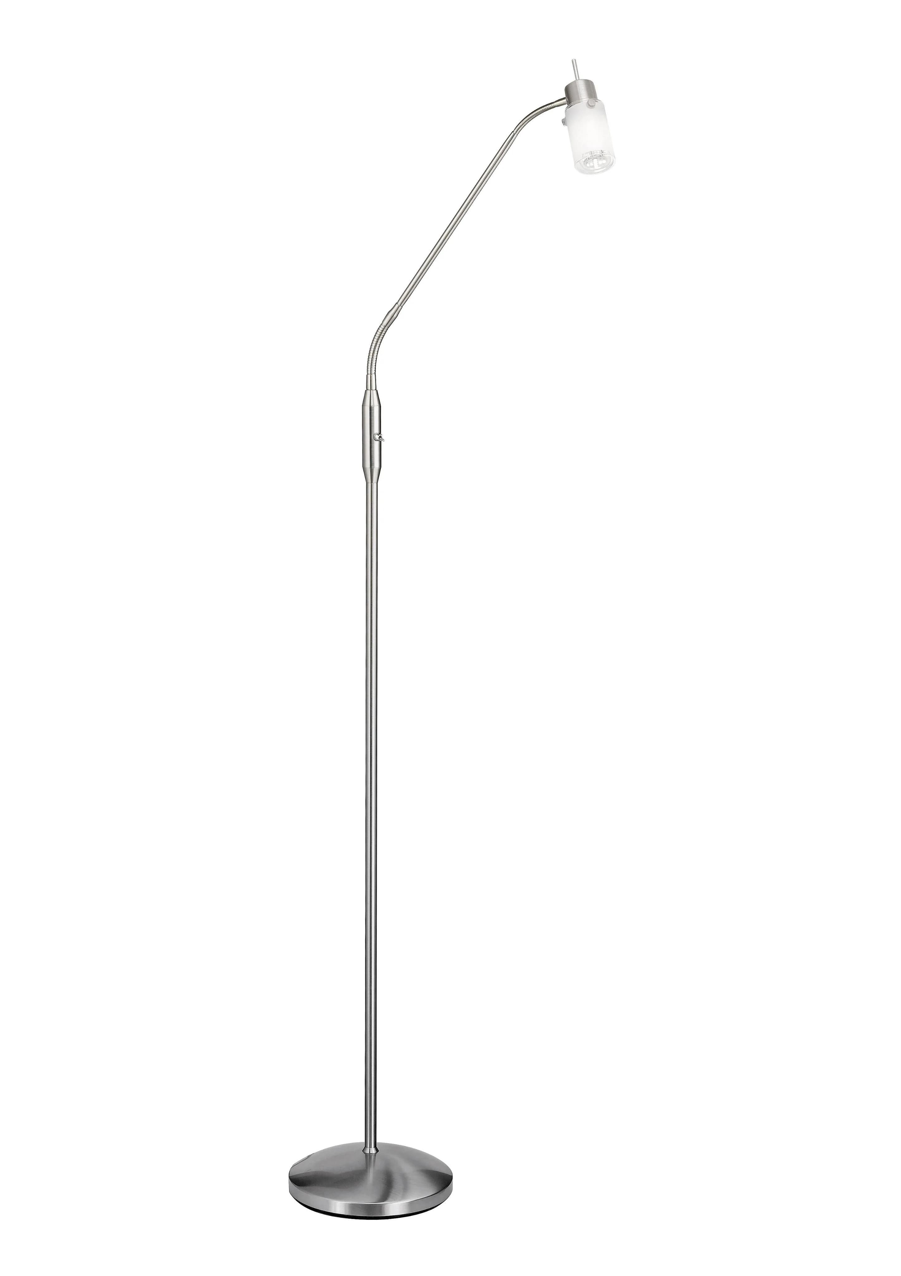 JUST LIGHT Stehlampe MAX LED Silber LED-Leuchtmittel