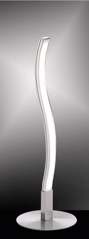 JUST LIGHT Tischleuchte WAVE LED stahlgrau mit Schnurschalter