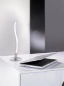 JUST LIGHT Tischleuchte WAVE LED stahlgrau mit Schnurschalter Bild 3