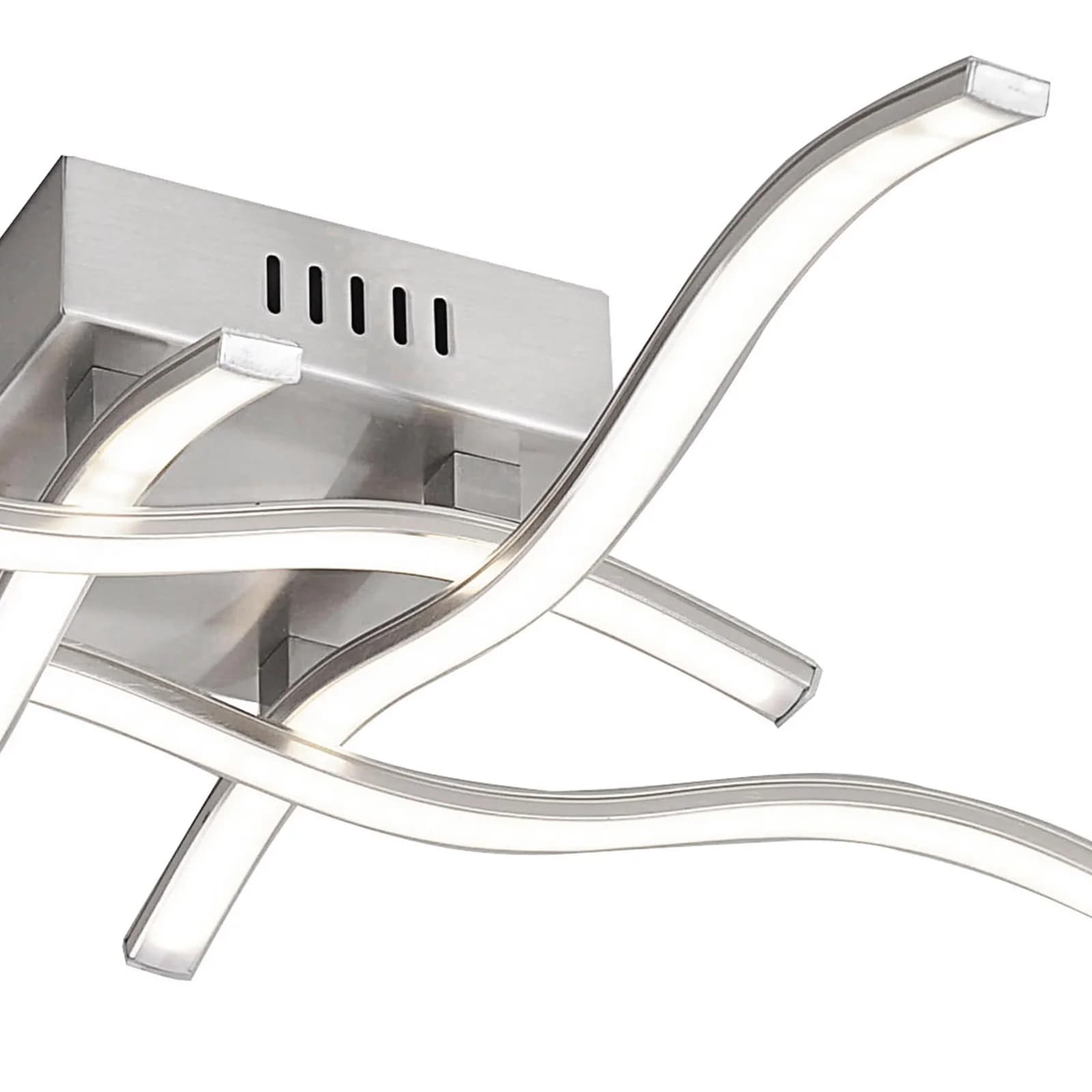 JUST LIGHT Deckenleuchte WAVE Silber LED 4-fach 55cm