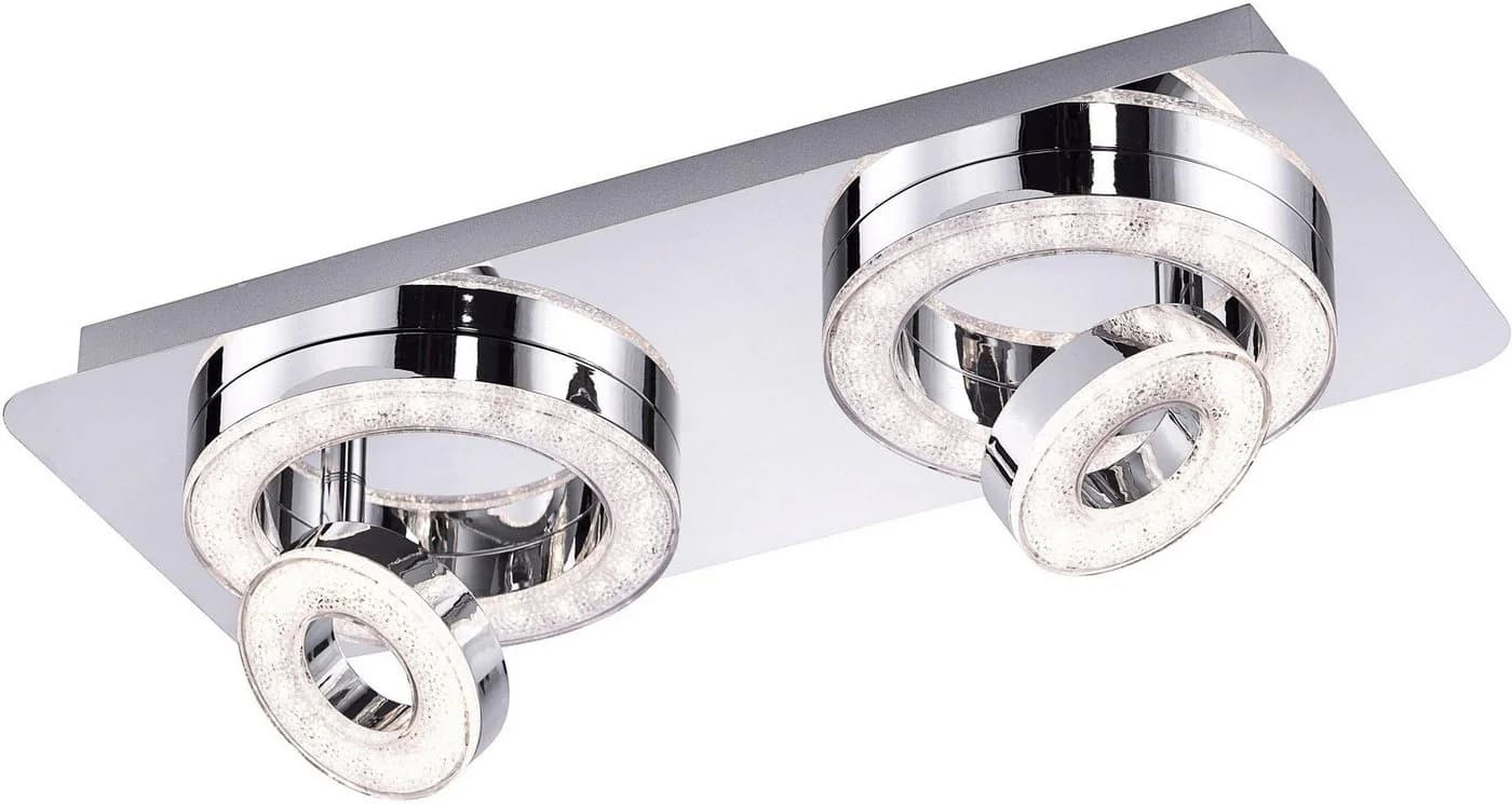 JUST LIGHT Deckenleuchte TIM Modern Grau Chrom 4-fach LED - Bild 2