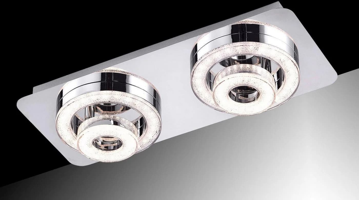 JUST LIGHT Deckenleuchte TIM Modern Grau Chrom 4-fach LED - Bild 3