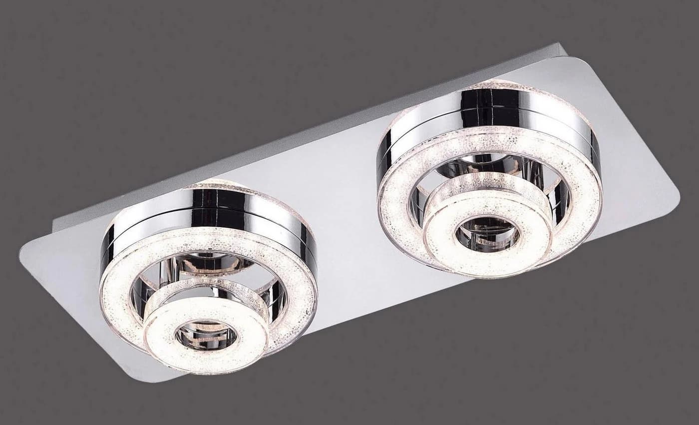 JUST LIGHT Deckenleuchte TIM Modern Grau Chrom 4-fach LED - Bild 5
