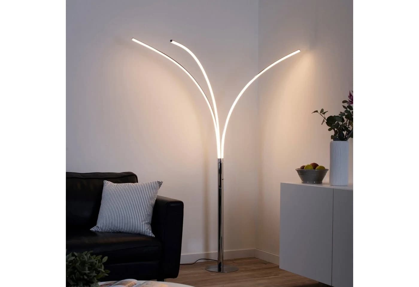 JUST LIGHT LED Stehlampe MAJA Silber Modern - Bild 2