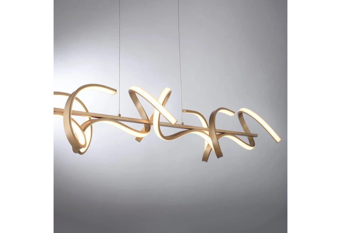 JUST LIGHT Pendelleuchte CURLS Gold Messing Matt LED Dimmbar - Bild 3