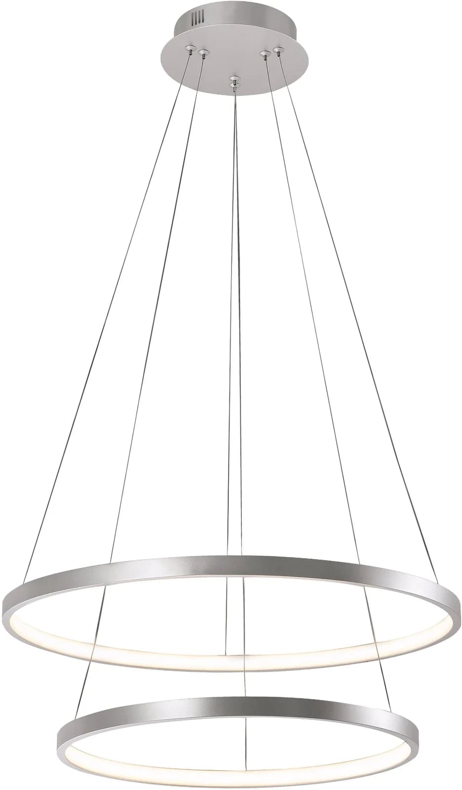 JUST LIGHT LED Pendelleuchte CIRCLE Silber LED Hängelampe