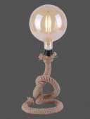 JUST LIGHT Tischleuchte ROPE Schwarz Eisen Seil Optik Bild 1
