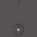 JUST LIGHT LED Pendelleuchte KOKON Schwarz Metall Retro Bild 1