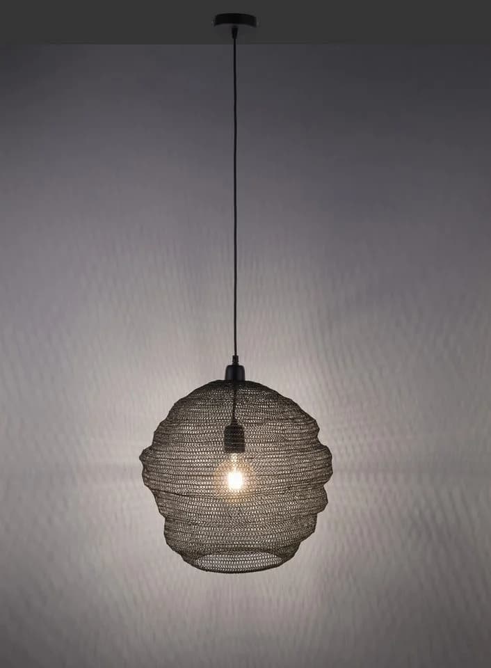 JUST LIGHT LED Pendelleuchte KOKON Schwarz Metall Retro - Bild 3
