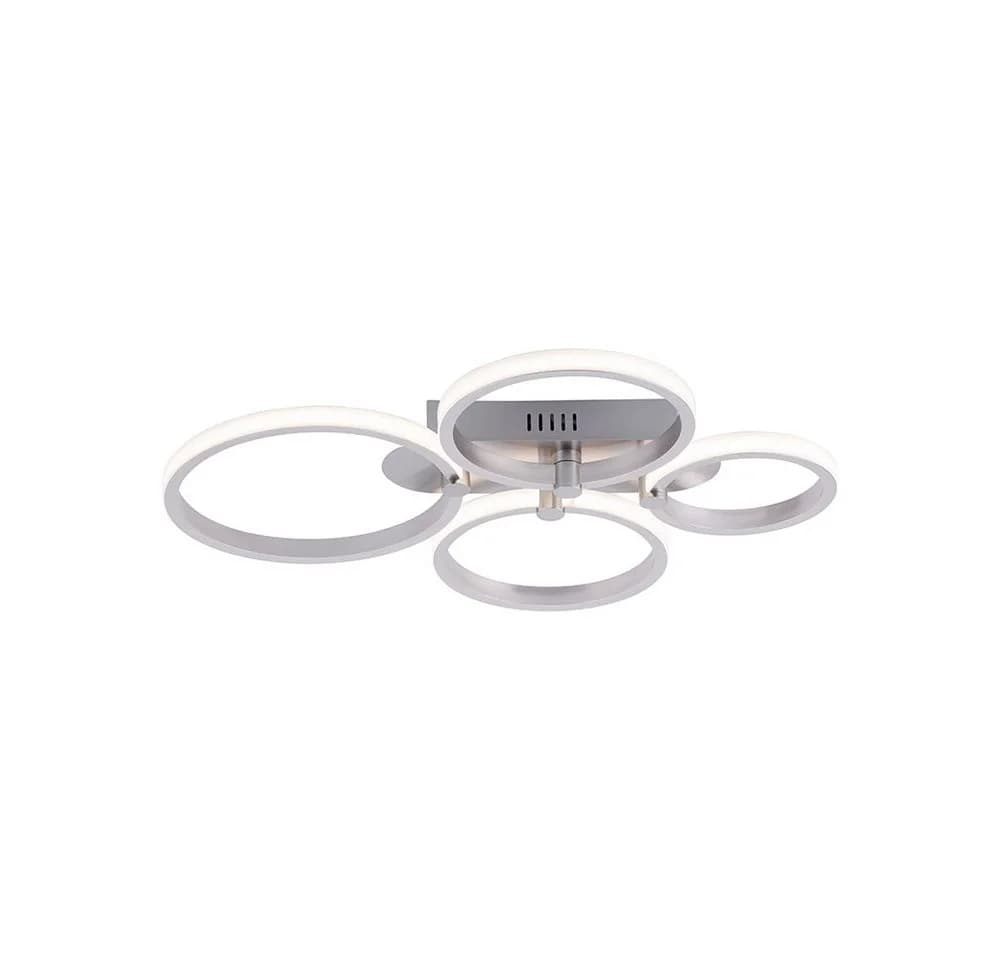 JUST LIGHT LED Deckenleuchte Smart Dimmbar Weiß/Silber