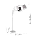 JUST LIGHT Stehlampe MELVIN Silber 3x E27 Stoffschirme Bild 4